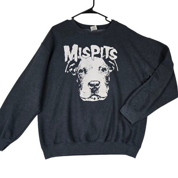 Misfits Other - Misfits Mispits Pitbull Lovers Funny Dog Pullover Sweatshirt Mens Medium 0736